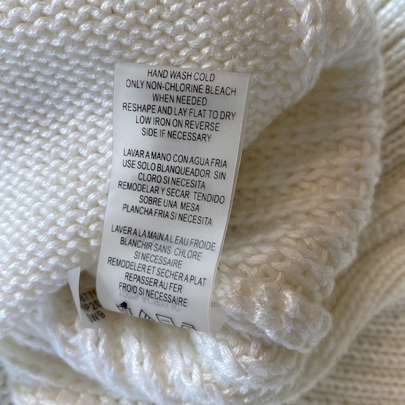 Calvin Klein Ivory Lace Up Sweater - Picture 13 of 13